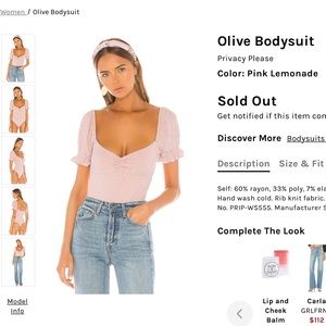 Privacy Please Revolve Olive bodysuit NWT